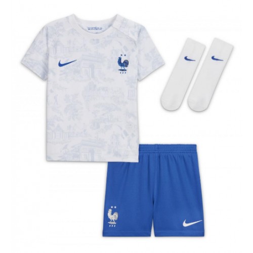 France Kylian Mbappe #10 Replica Away Stadium Kit for Kids World Cup 2022 Short Sleeve (+ pants)